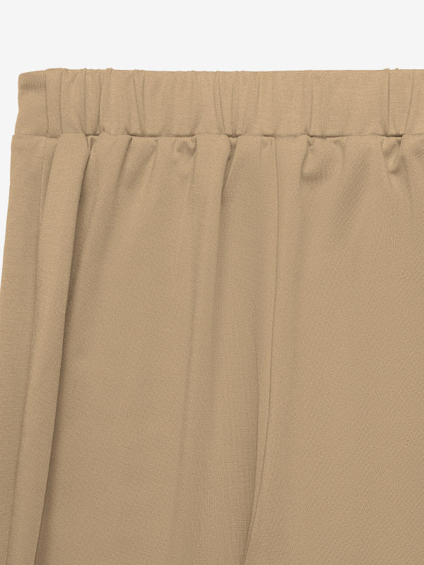 khaki long sleeve high waisted wide leg two piece set — view 5