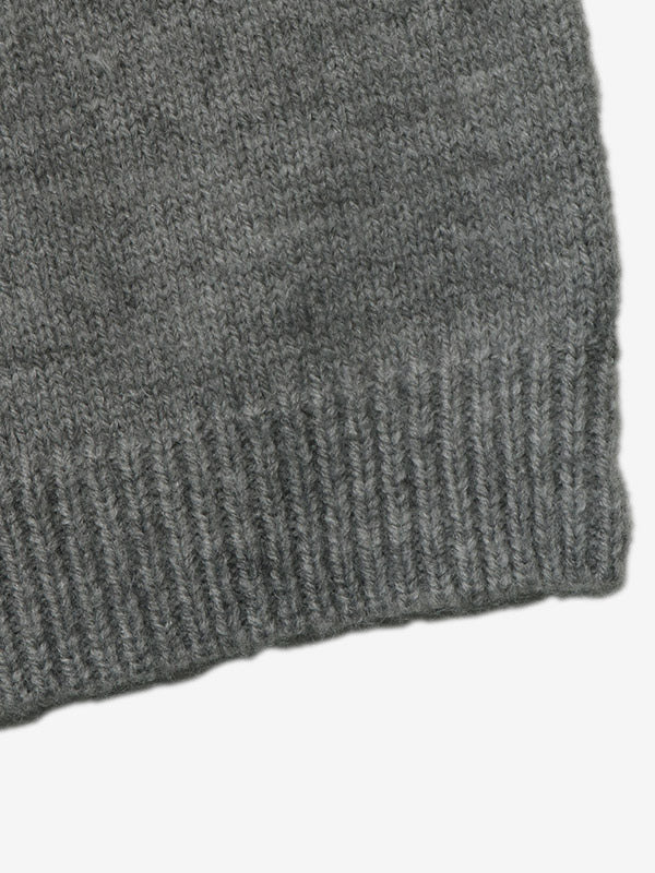 Grey Long-Sleeve Round-Neck Relaxed Jumper — view 3