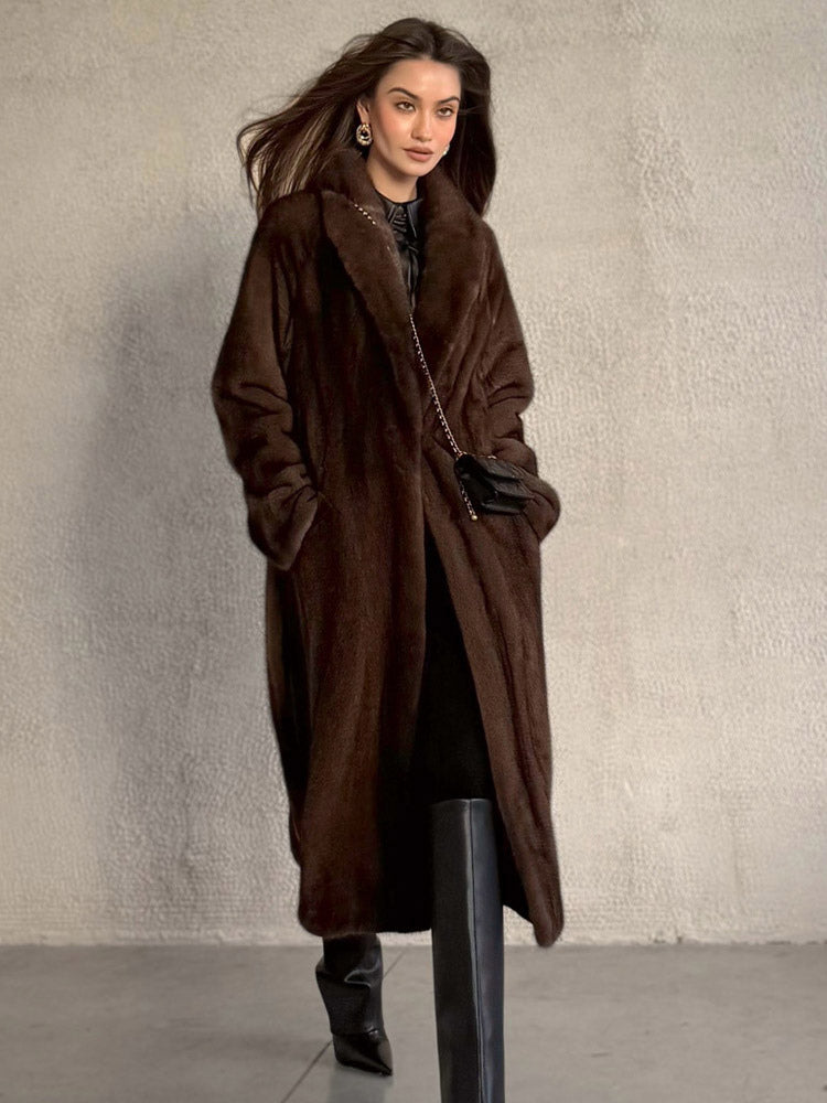 Brown Long-Sleeve Coat — view 5
