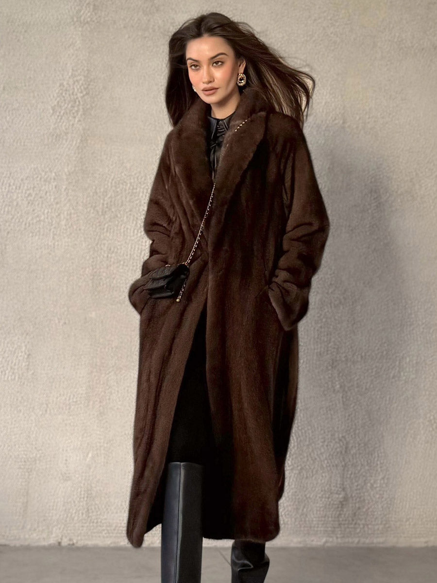 Brown Long-Sleeve Coat — view 4