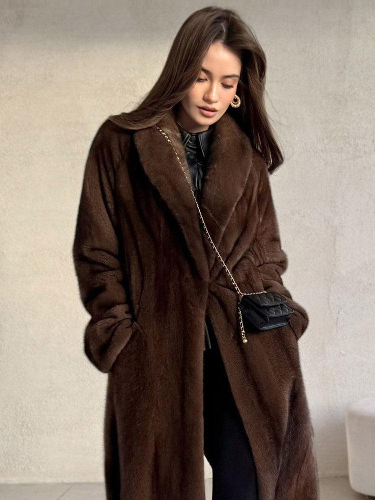 Brown Long-Sleeve Coat — view 3