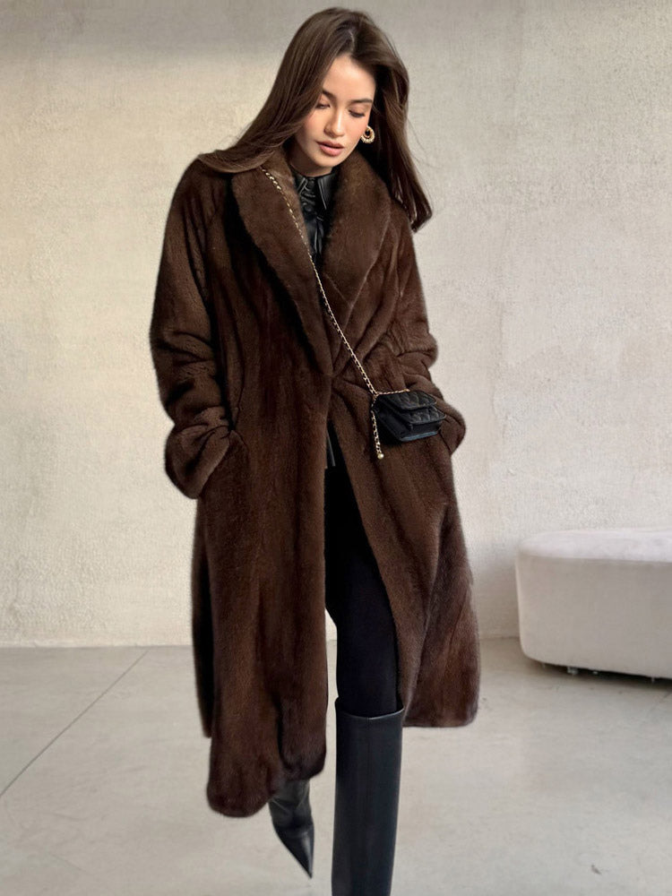 Brown Long-Sleeve Coat — view 2