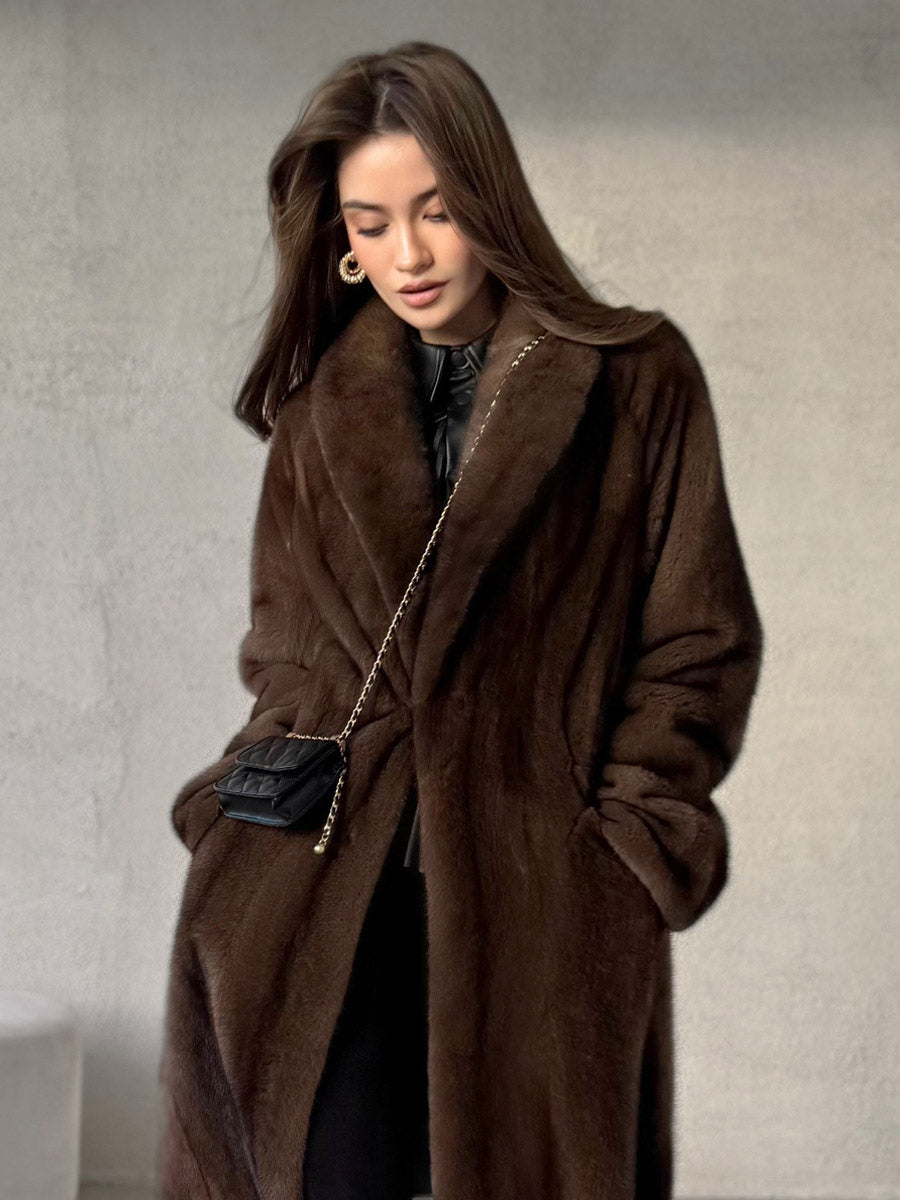 Brown Long-Sleeve Coat — view 1