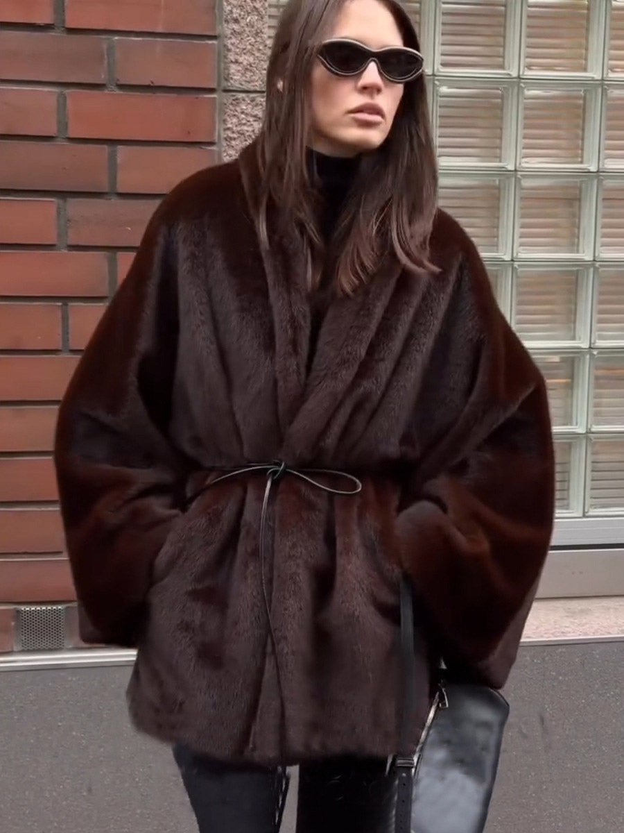 Brown Fur Coat — view 3