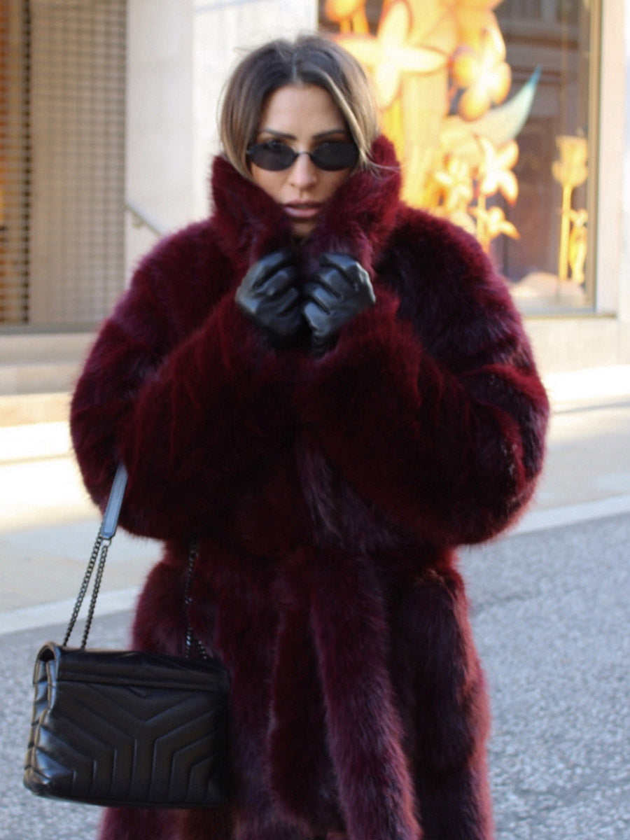 Burgundy Coat — view 6