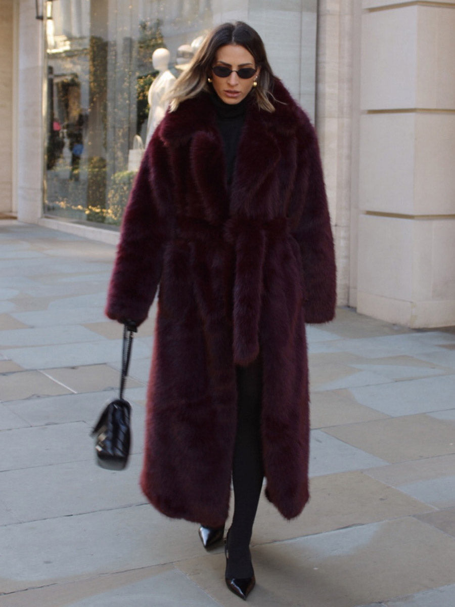 Burgundy Coat — view 4