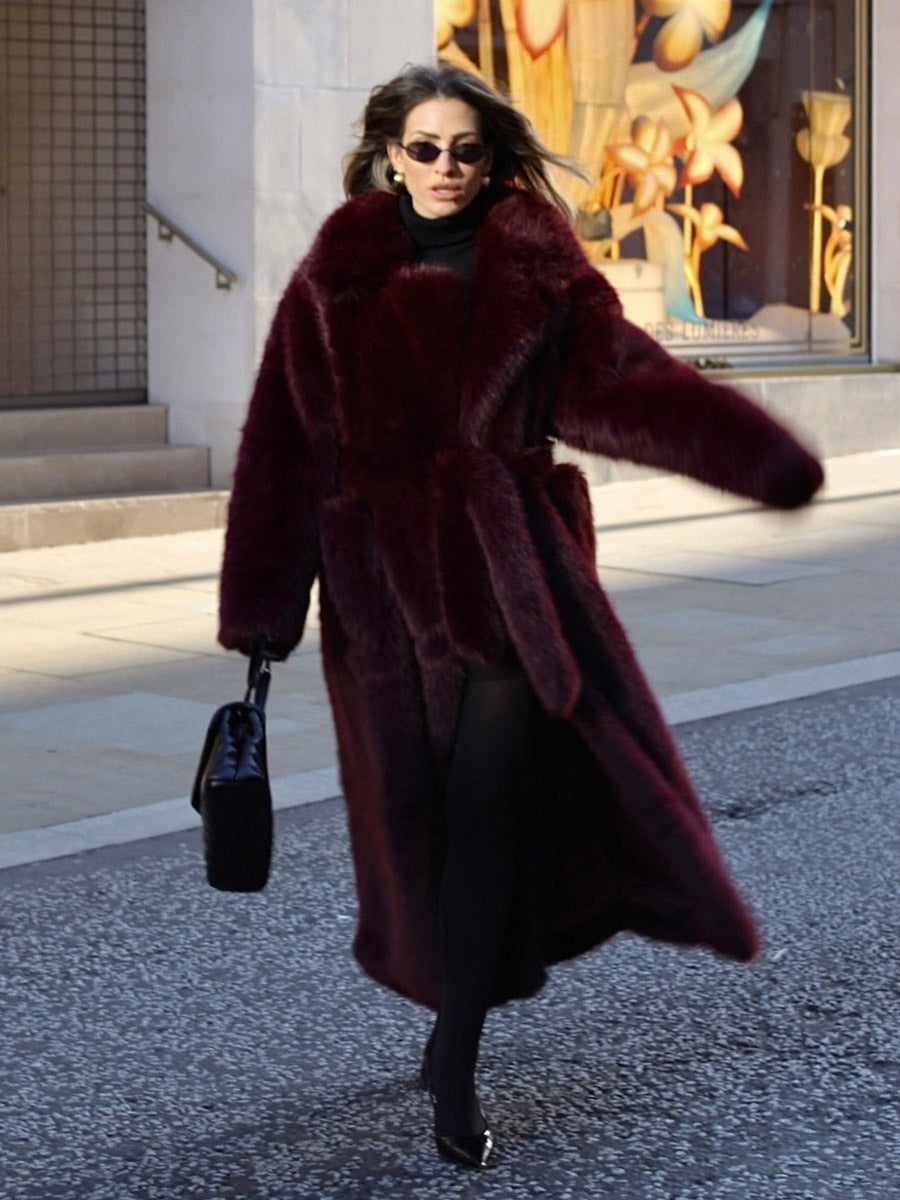 Burgundy Coat — view 3