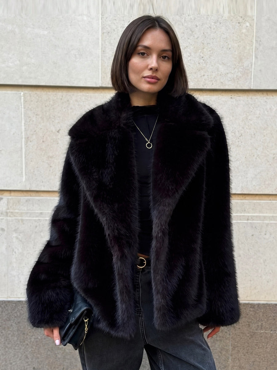 black long sleeve belted midi jacket — view 2