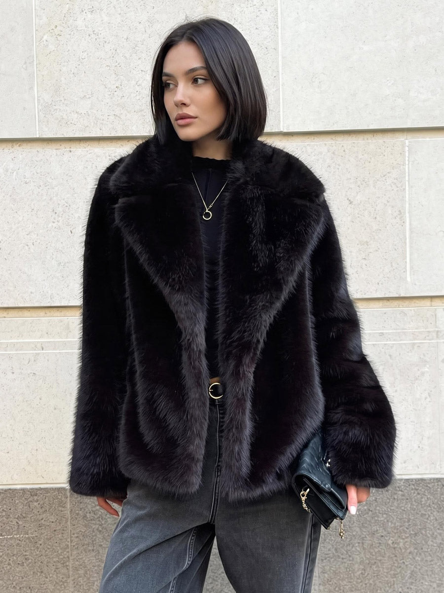 Black Long-Sleeve Belted Midi Jacket — view 5