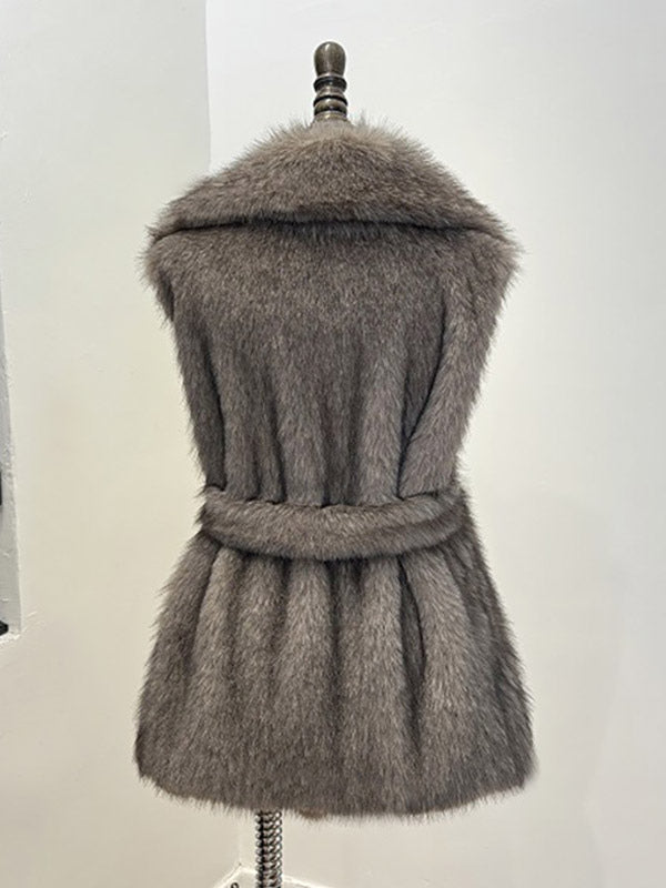 Tan Sleeveless Belted Belt — view 9