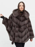 Taupe Belted Hooded Coat — view 1