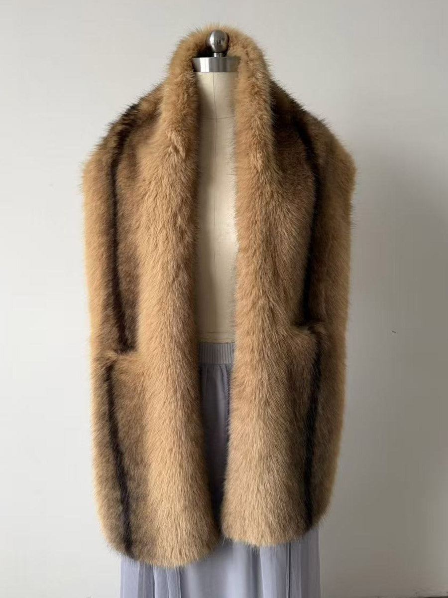 Camel Sleeveless Midi Scarf — view 2