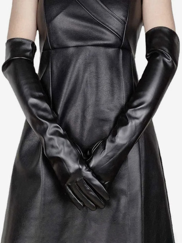 red longline bow detail gloves — view 7