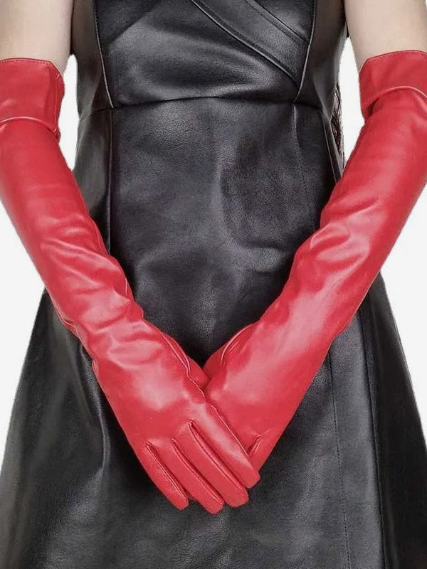 red longline bow detail gloves — view 1