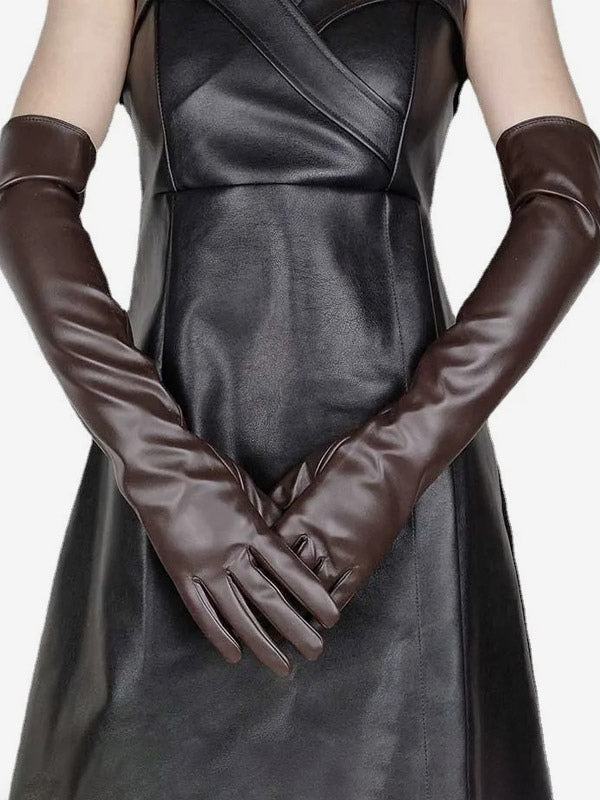 red longline bow detail gloves — view 4