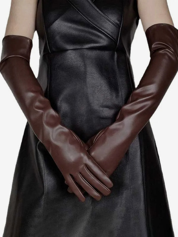 red longline bow detail gloves — view 3