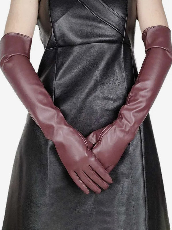 red longline bow detail gloves — view 2