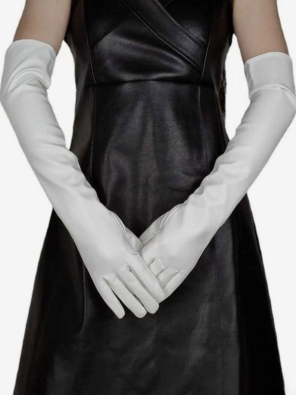 red longline bow detail gloves — view 8