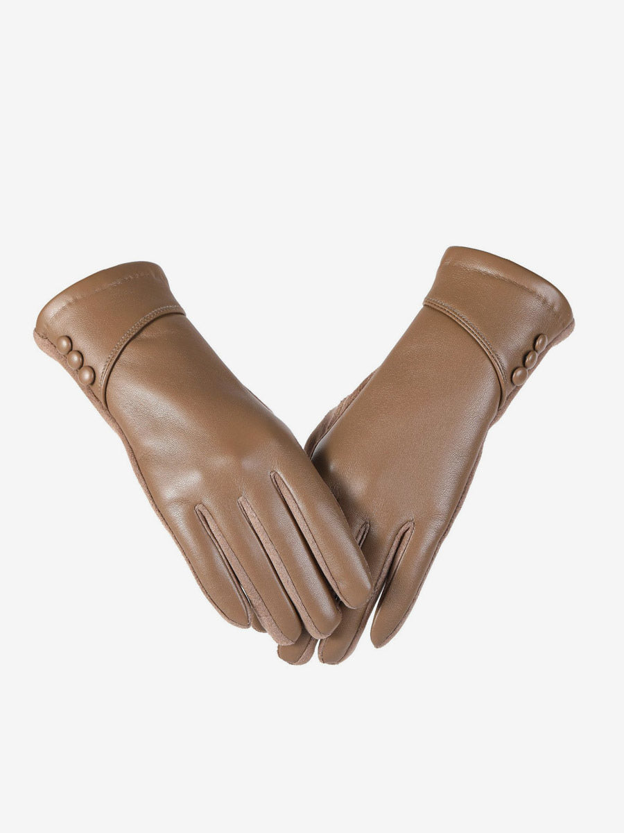 red leather gloves — view 6
