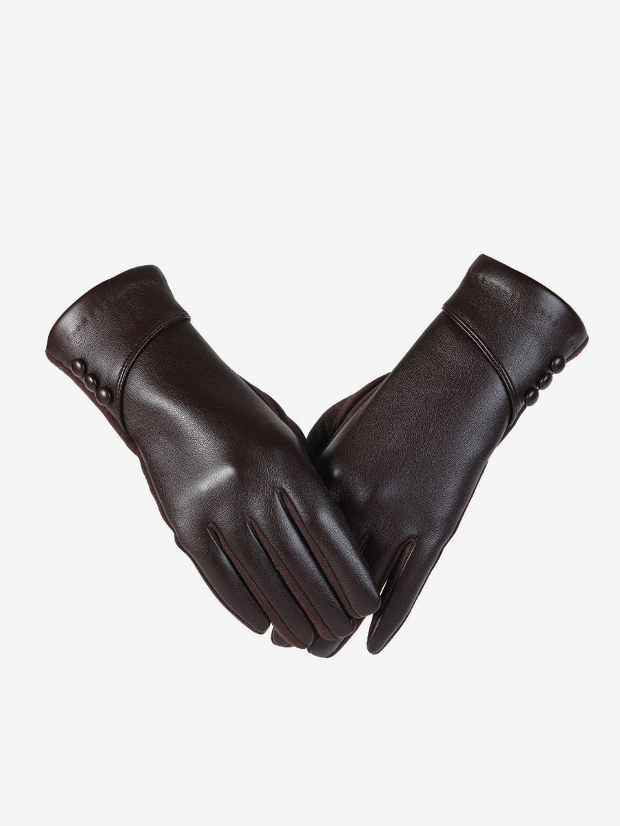 red leather gloves — view 2