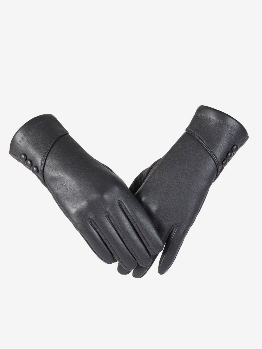 red leather gloves — view 3