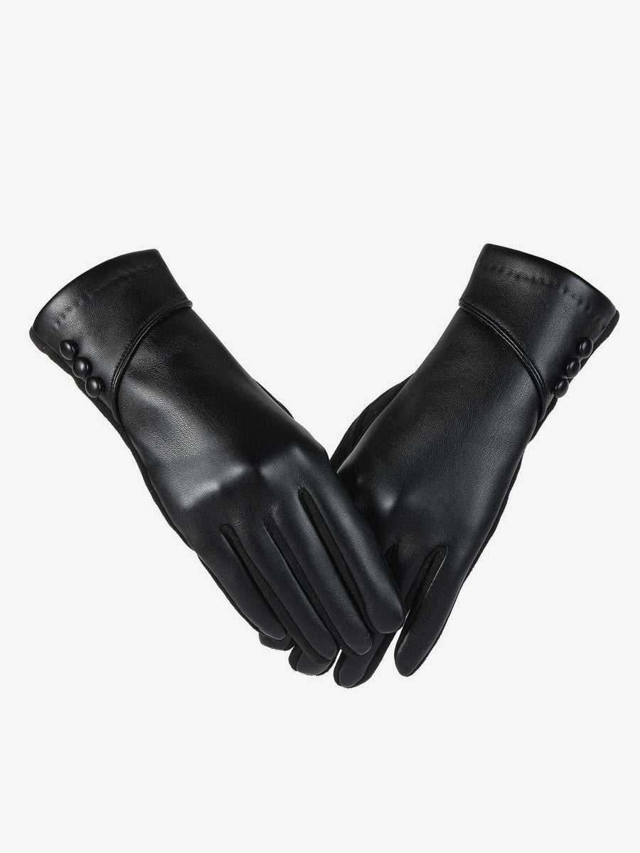 red leather gloves — view 5