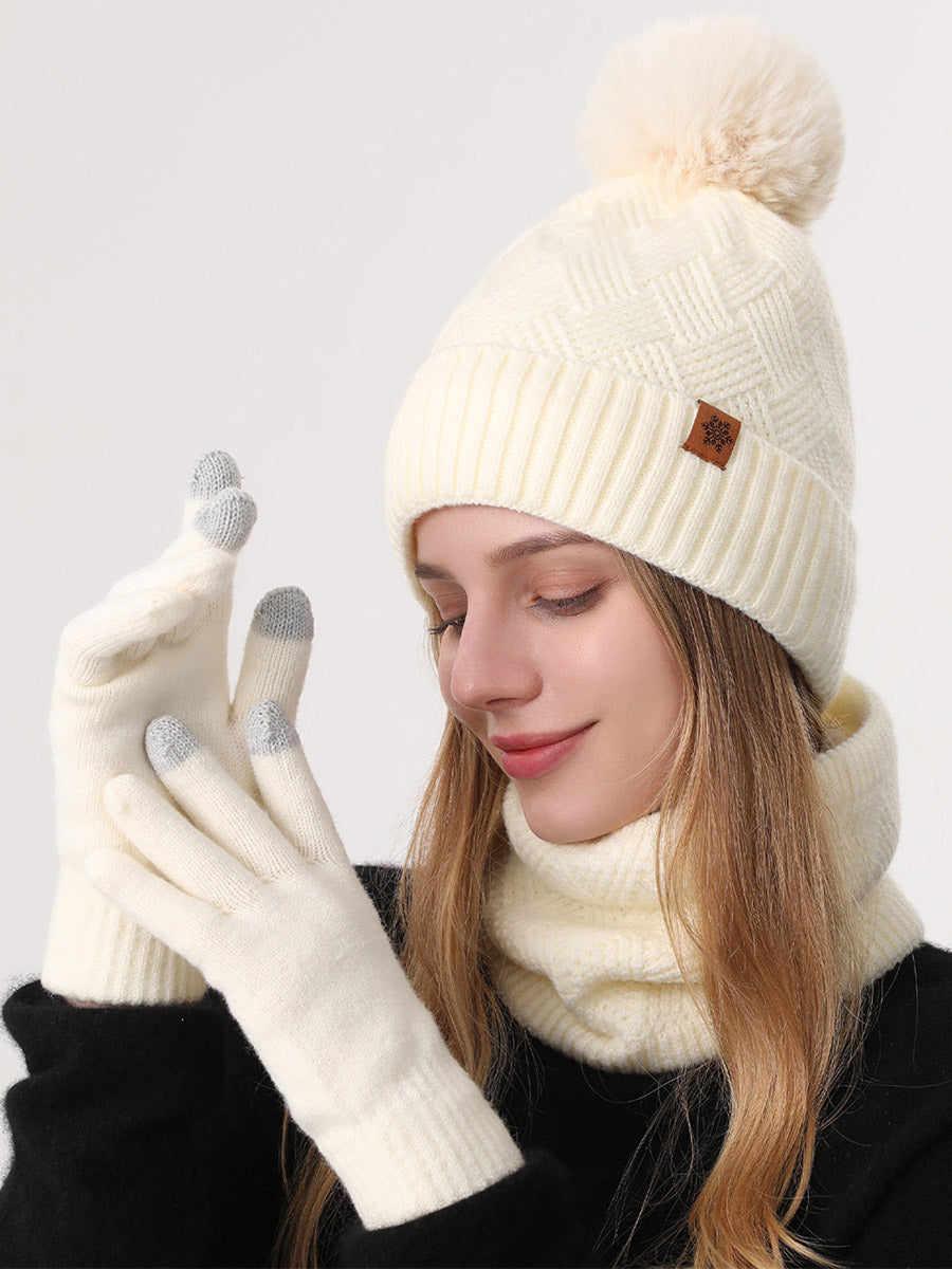 Ivory Knitted Scarf — view 1