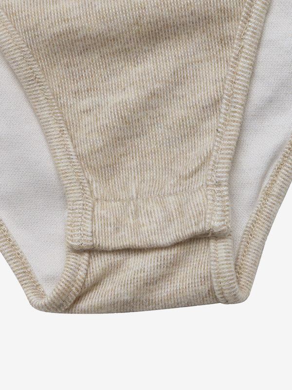 Apricot Long-Sleeve V-Neck Lace Bodysuit — view 4