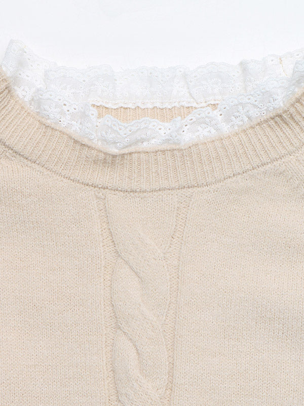 Khaki Long-Sleeve Round-Neck Ruffle Jumper Dress — view 3