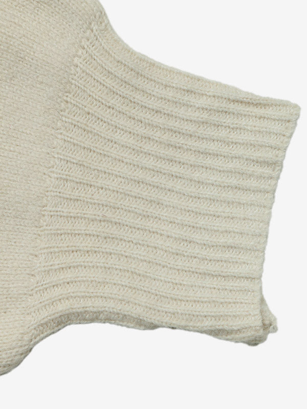 Ivory Long-Sleeve V-Neck Cropped Cardigan — view 5