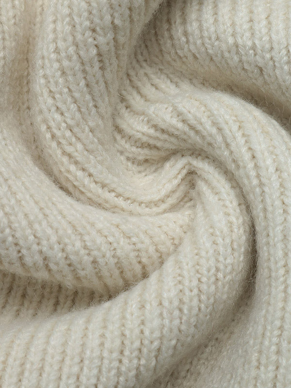 Ivory Long-Sleeve V-Neck Cropped Cardigan — view 4