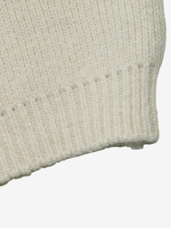 Ivory Long-Sleeve V-Neck Cropped Cardigan — view 3