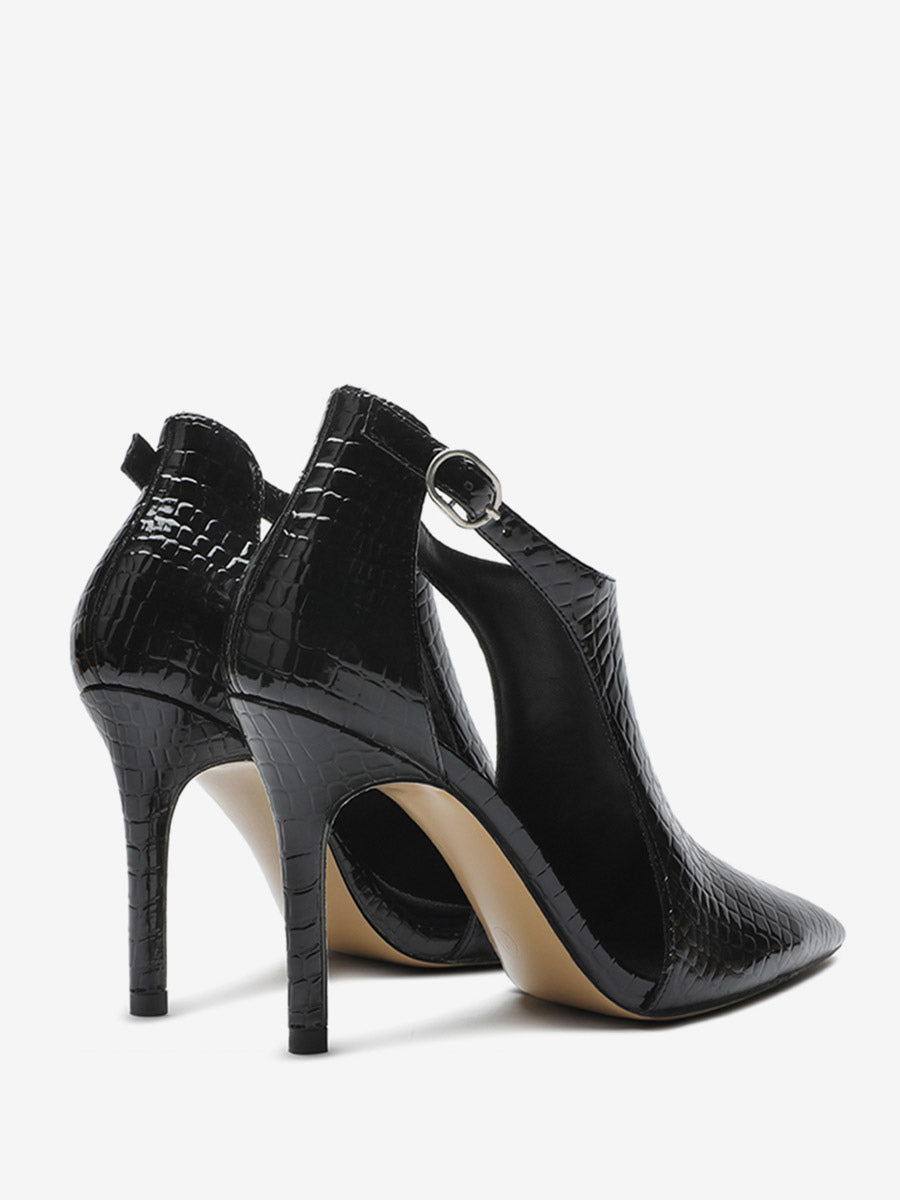 green pointed toe stiletto sandals — view 2
