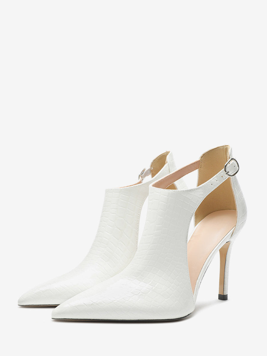green pointed toe stiletto sandals — view 3
