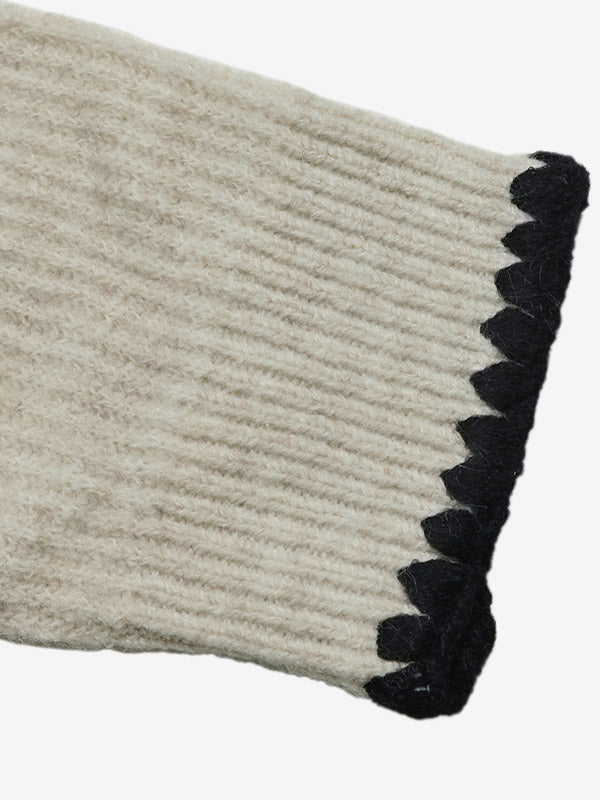 Apricot Long-Sleeve Knitted Contrast Panel Jumper — view 4