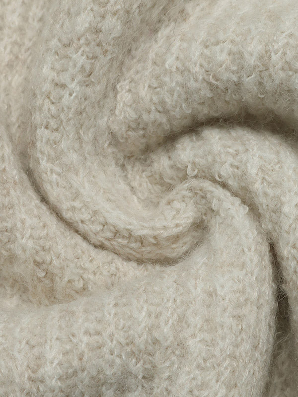 Apricot Long-Sleeve Knitted Contrast Panel Jumper — view 5