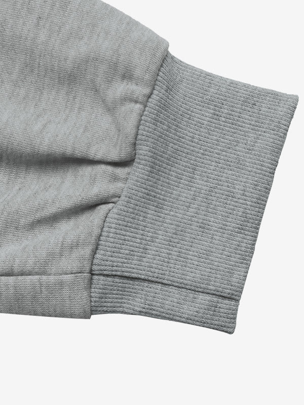 Grey Long-Sleeve Knitted Hooded Hoodie — view 4