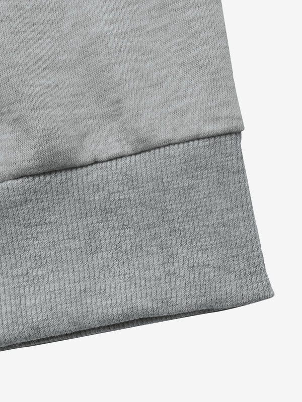 Grey Long-Sleeve Knitted Hooded Hoodie — view 6