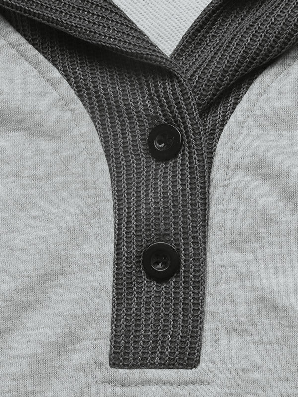 Grey Long-Sleeve Knitted Hooded Hoodie — view 7