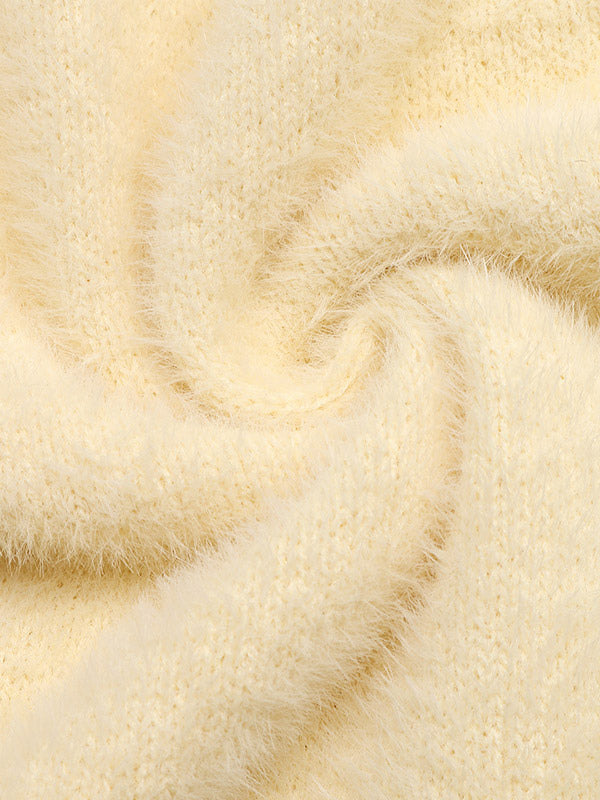 Yellow Long-Sleeve V-Neck Relaxed Coat — view 3