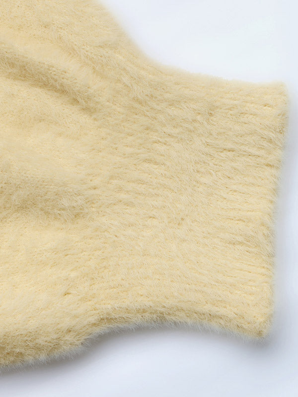 Yellow Long-Sleeve V-Neck Relaxed Coat — view 6