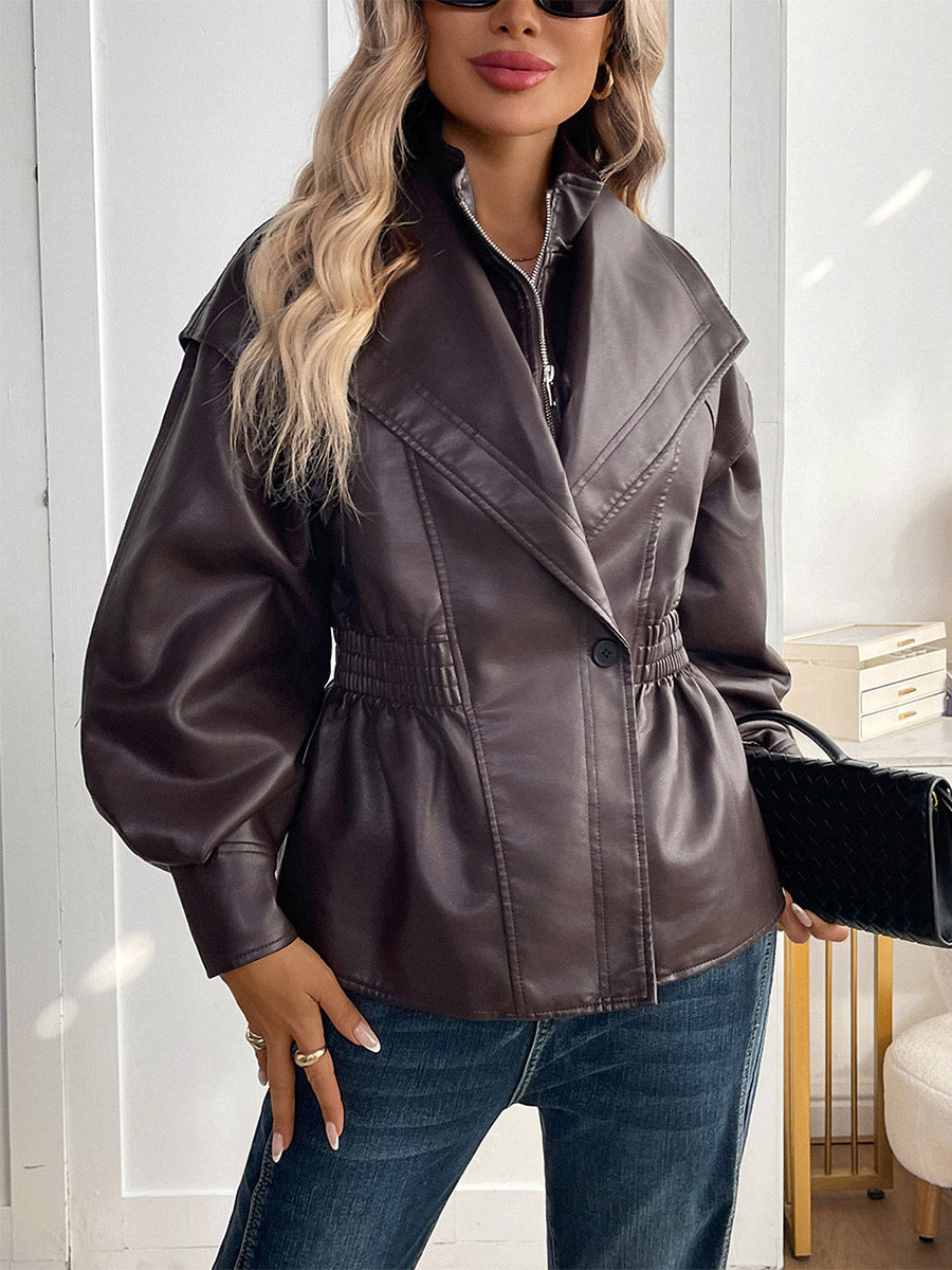 Brown Belted Jacket — view 2