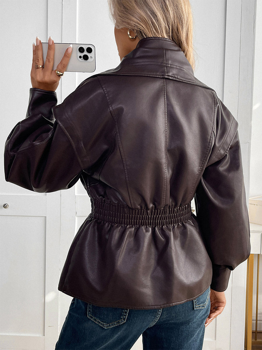brown belted jacket — view 7