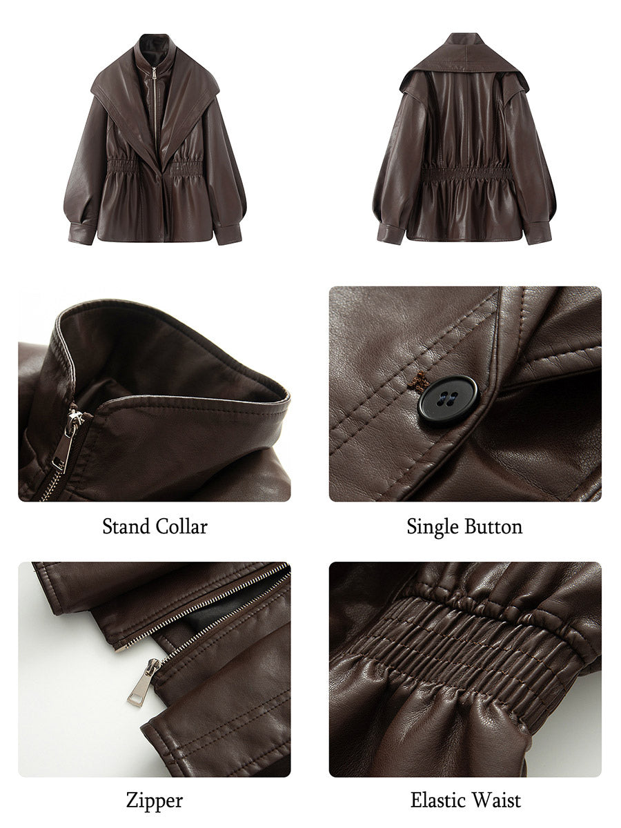 brown belted jacket — view 8