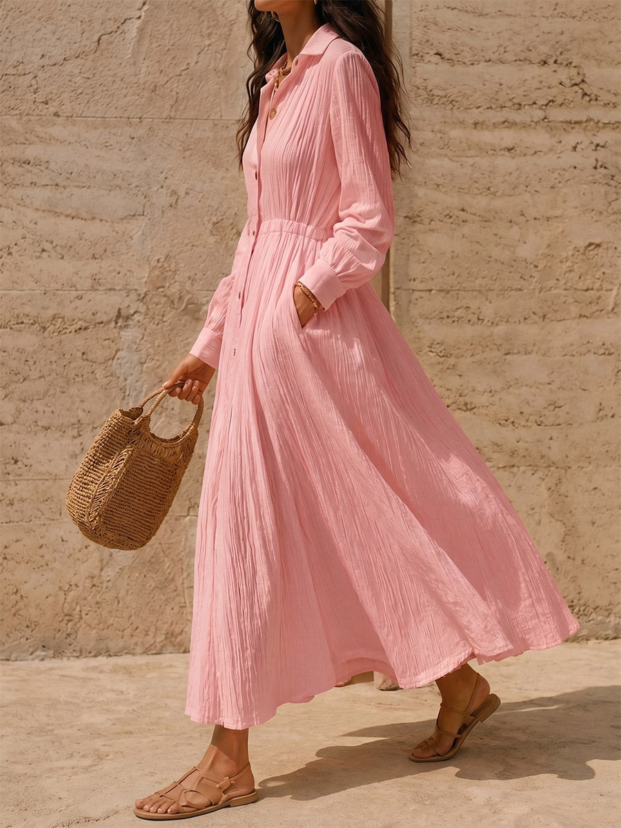 Purple Longline Shirt Dress — view 11