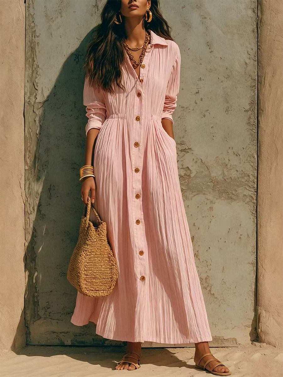Purple Longline Shirt Dress — view 10