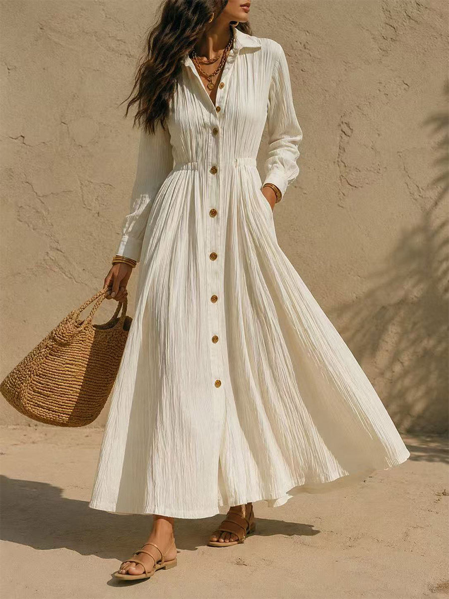Purple Longline Shirt Dress — view 1