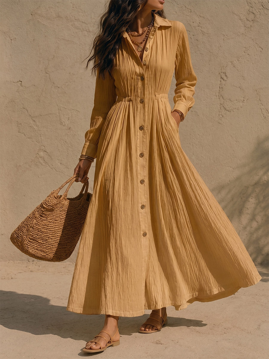 Purple Longline Shirt Dress — view 4