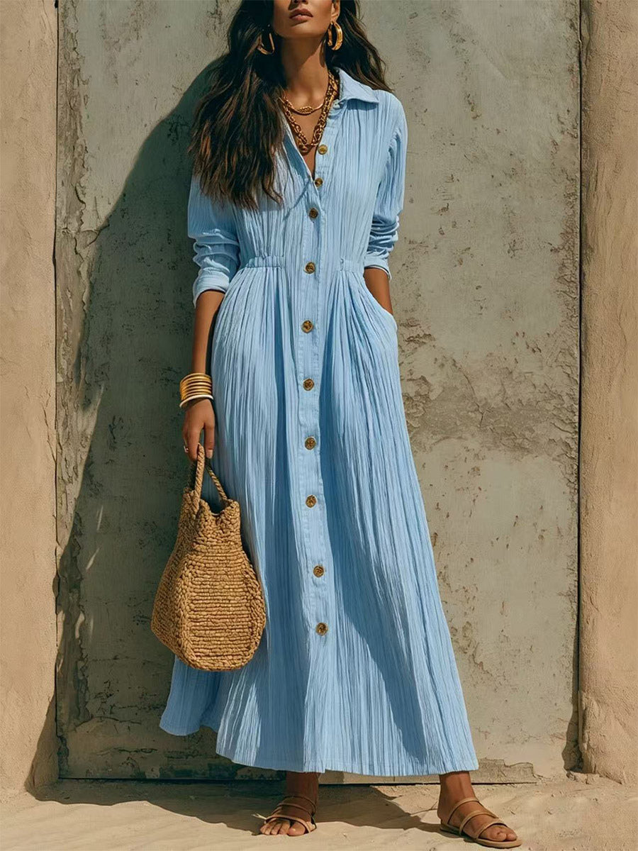 Purple Longline Shirt Dress — view 8