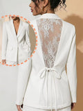 Ivory Lace Blazer — view 3